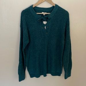 NWT SO Lace Up Sweater Tunic. Small